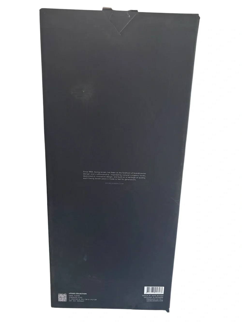 LITUUS Vase, Medium, in stainless steel. Geog Jensen